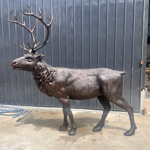 Esculturas <span class=keywords><strong>de</strong></span> Ciervos <span class=keywords><strong>de</strong></span> Bronce Personalizables a Tamaño Real, Estatuas <span class=keywords><strong>de</strong></span> <span class=keywords><strong>Animales</strong></span> <span class=keywords><strong>de</strong></span> Bronce Adecuadas para Decoración <span class=keywords><strong>de</strong></span> Jardines y Parques al Aire Libre - Product Image 4