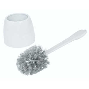 Klintek CESA-14 Modern <b>Plastic</b> <b>Toilet</b> <b>Brush</b> Set with Container, Minimalist Design for Bathroom Use, Easy to Clean, Freestanding - Product Image 3