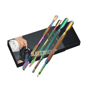 Juego de 3 Piezas de Empujadores de Cutículas de Acero Inoxidable de Calidad Profesional para Salón, Doble Punta, para Manicura y Podología - Product Image 5