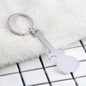 Gran oferta, abridor de botellas de guitarra, llavero de Metal de aleación de Zinc, soporte de logotipo impreso o logotipo grabado con láser en el llavero - Product Image 4