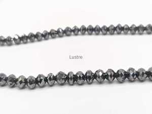 Cuentas Redondas Facetadas de Diamante Negro, Hilo de Cuentas de Piedra para Hacer Joyas, Regalo para Ella, Joyería al por Mayor, Certificado por Terceros, Brillo - Product Image 2
