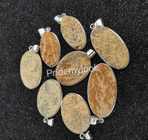 En gros Naturel Allemand Psilomelane Dendritique Argent Lunette Charmes À La Mode Bohème Styles Mélanger Les Formes De Mode Pendentifs Charmes - Product Image 4