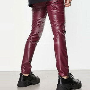 กางเกงหนังผู้ชายแบบลำลอง น้ำหนักเบา คุณภาพสูง ดีไซน์ใหม่ล่าสุด ขายดี ผลิตจากโรงงาน ขายส่ง - Product Image 4