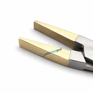 ZetomedPro <b>Flat</b> <b>Nose</b> <b>Pliers</b> Gold Tip Stainless Steel Jewelry Making Tool - Product Image 2