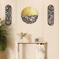 Grand tableau de calligraphie arabe en métal de première qualité pour une élégante salle à manger chambre ou couloir accents de décoration islamique