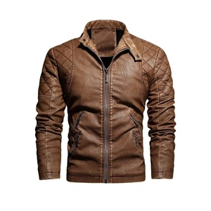 Men <b>Leather</b> <b>Jacket</b> with Modern Look and Durable Construction for <b>Long</b> Term Use - Product Image 1