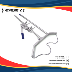 Extractor de becerro de acero inoxidable duradero, mango OB de animales grandes, cadena de 60 ", juego de herramientas veterinarias aprobado por CE ISO para ganado, cabra, oveja - Product Image 2