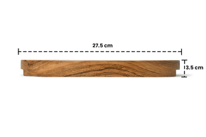 Plateau à collation artisanal en bois d'acacia naturel avec bol à trempette pour ensemble de 2 présentations de table élégantes d'Inde - Product Image 3