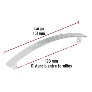 Hermex Contempo linea 128mm scatola di 12 pomelli porta moderne maniglie in acciaio inox per uso armadio e bagno - Product Image 3