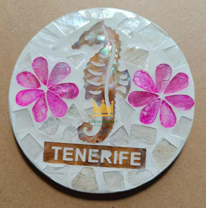 MOP sous-verres mosaïque couleur coquille isolée tasse à thé Table ronde sous-verres tapis tampons boisson Offre Spéciale - Product Image 5