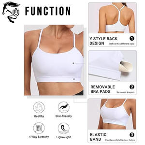 Soutien-gorge de sport personnalisé pour femmes, soutien élevé avec coussinets amovibles, bretelles Y-line, marque privée - Product Image 4