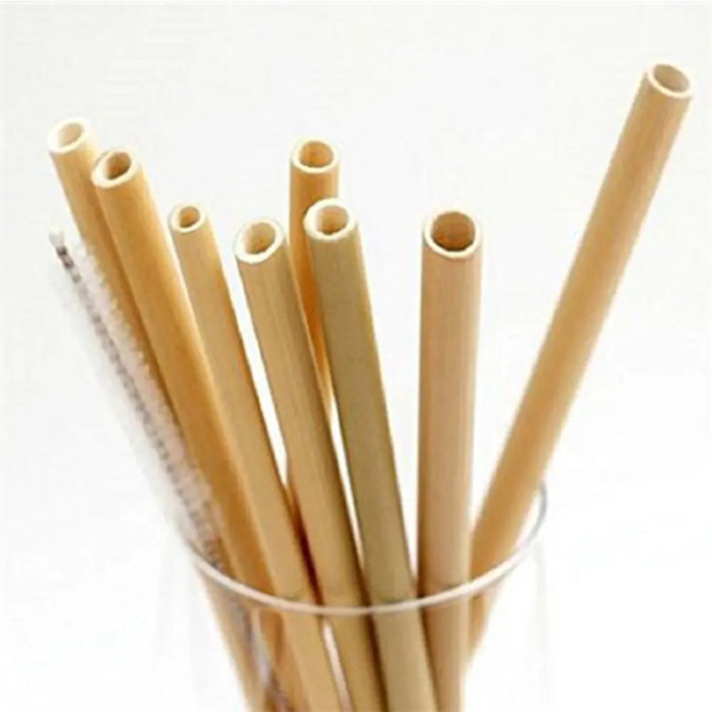 Pailles en bambou-Pailles en bambou jetables d'Inde-Paille pour boisson Boba avec logo-Amazon Top Listed