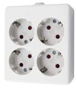 Base quadrata con 4 prese senza fili 3500W 250V (F-BRIGHT 1002504/B) (Confezione blister) - Product Image 1