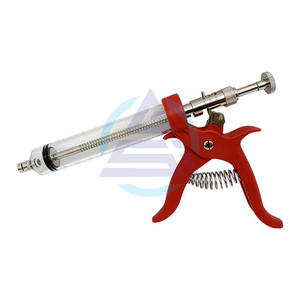 1 Pc Animal 50ml Continuous Injection <b>Syringe</b> Revolver Plastic Handle <b>Veterinary</b> Automatic Vaccination Gun for Cow Pig Sheep - Product Image 1
