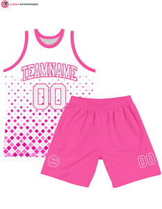 2025 personalizado profesional sublimación Reversible rosa y blanco baloncesto Jersey baloncesto camiseta baloncesto uniformes - Product Image 3