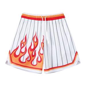 Low MOQ OEM Full Customized Design Sublimation Printed Basketball <b>Shorts</b> <b>Zipper</b> Pockets Drawstring 5 Inch Gym Mesh <b>Shorts</b> - Product Image 6