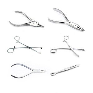 Kit de 10 outils professionnels de piercing corporel avec étui en cuir PU pour le piercing des oreilles, du nez, des lèvres, de la langue et du corps - Product Image 6