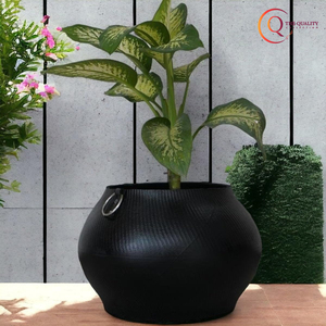 Elegante maceta negra tejida a mano, arreglo floral para interiores, escaparate, todo el lugar, venta completa, jarrón de suelo, decoración de uso - Product Image 2