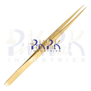 Pince à épiler SS-BR à pointe fine en laiton taille 135mm fabrication de bijoux artisanat pince à épiler en laiton de précision pince à épiler à pointe fine - Product Image 3