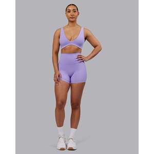 Soutien-gorge de sport rembourré imprimé Violet Ray, grande taille, léger, pour le yoga et la gym - Product Image 4