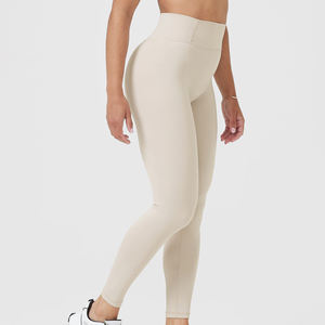 Mallas deportivas de cintura media de algodón 100% para mujer, cómodas, ajustadas, de cintura alta, de tejido de punto, diseño superior personalizado, gran oferta - Product Image 3