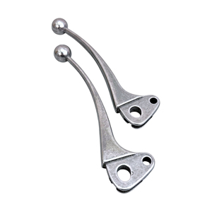 Paire de leviers d'embrayage à embout sphérique + leviers de frein avant (type large) pour Lambretta LI S1, LI S2, TV2 - Product Image 2