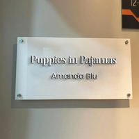 Enseigne personnalisée en acrylique 3D pour magasin, devanture, réception, entreprise, salon, avec supports, découpée au laser, plaque de porte, signalétique murale