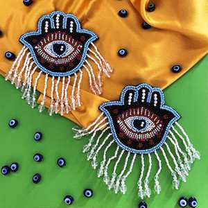 Pendientes de Cuentas Múltiples Hechos a Mano de Moda, Joyería Festiva y de Fiesta para Mujer a Precio de Mayoreo - Product Image 5