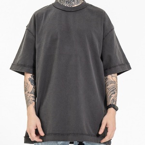 เสื้อยืดคอกลมแขนสามส่วนสำหรับผู้ชายเสื้อยืดผ้าฝ้าย100% สุดหรูมาใหม่ - Product Image 3