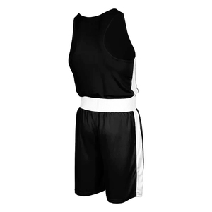 Conjunto de chaleco y pantalones cortos de Kick Boxing unisex de 100% poliéster al por mayor uniforme de kickboxing liso personalizado para hombres y mujeres - Product Image 6