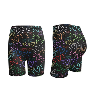 Shorts pour femmes de haute qualité, personnalisés, imprimés par transfert thermique, coupe-vent, en polyester/nylon, taille élastique, performance d'évacuation de l'humidité - Product Image 6