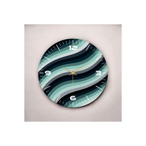 Reloj de pared de mesa silencioso de madera de 50cm con estampado colorido Idea de regalo perfecta - Product Image 4