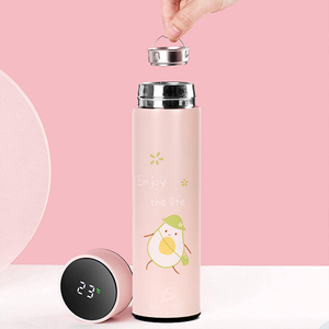 Thermos in Acciaio Inossidabile da 500ml/17oz con Design Cartoon e Display della Temperatura, Illustrazione Avocado, per Viaggi - Product Image 2