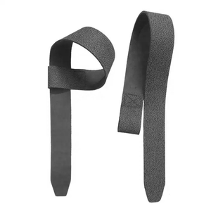 Sangle de musculation en cuir de qualité supérieure, bracelet de poignet en cuir de vache, sangles de musculation en néoprène et cuir - Product Image 6