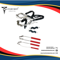 Outils dentaires professionnels de haute qualité pour chevaux, en acier inoxydable allemand, ensemble de 4 pièces, poignées ergonomiques, flotteurs dentaires, usage vétérinaire, diagnostic