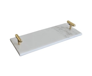 Juego de bandeja de servicio de mármol de lujo Rectángulo Vanidad Baño Ducha Bandeja de mármol y utensilios de cocina y restaurantes - Product Image 3