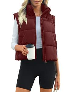 Gilet pliable en poly-remplissage recyclé léger personnalisable pour femmes vêtements d'extérieur rembourrés imperméables - Product Image 4