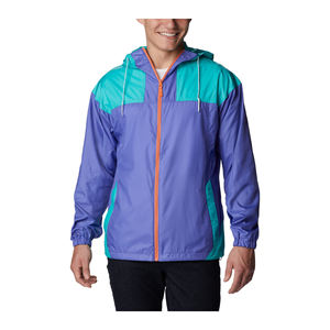 Chándal de nailon cortavientos deportivo para hombre con bloque de color al por mayor, conjuntos cortos de chaqueta con cremallera de 2 piezas, ropa de calle para hombre - Product Image 1