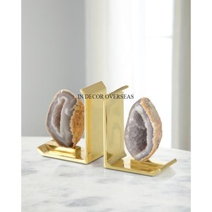 Premium Quality Metal Made Attractive Look Unique Fancy Designer Black And <b>Gold</b> Color Bookends For Home & Hotel <b>Book</b> Shelves - Product Image 3