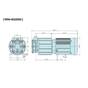 Pompe de circulation à accouplement magnétique WNA-0380SKA 2,2 kW Triphasé VFD Sans joint Haute température -60~180C Acier inoxydable - Product Image 3
