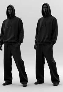 Vêtements de sport décontractés pour hommes en gros, ensembles de survêtements de jogging personnalisés pour hommes, survêtements en polyester et coton pour hommes - Product Image 2