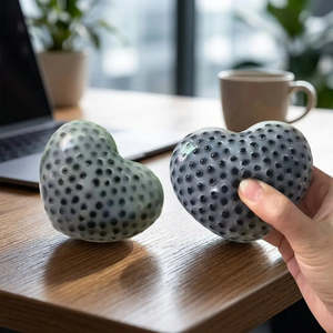 Heart-Shaped Stress Relief Squishy Anti-Anxiety PVC Silicone <b>Rubber</b> <b>Plastic</b> and Foam Squeeze Toys for Children 5-7 Years Old - Product Image 4