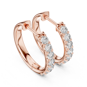 Boucles d'oreilles en diamant rond pour femmes pierres certifiées cultivées en laboratoire bijoux de luxe acheteurs de conception en gros et personnalisée - Product Image 2