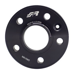 2 espaciadores de rueda negros de 17.5mm 5x110 con centro de 65.1 y soporte para buje. - Product Image 2