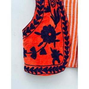 Chaleco de Terciopelo Estilo Boho para Mujer, Bordado a Mano, Forrado de Algodón, Prenda de Moda para Festivales, Primavera e Invierno - Product Image 4