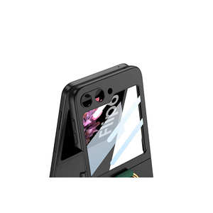 Étui de luxe translucide en silicone pour Samsung Galaxy Z Flip 6 avec support anneau intégré et protection de l'appareil photo, emballage de vente au détail - Product Image 2