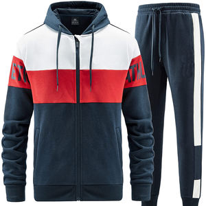 Survêtement de jogging de gym personnalisé 100% polyester pour hommes bonne qualité, fermeture à glissière avant vierge, poche latérale, vêtements de sport d'hiver solides - Product Image 4