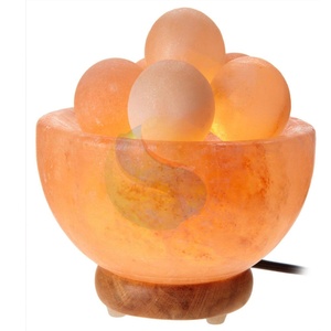 Himalayan Salt Fire Bowl Lamp With High Quality Base and Heart Shape Stones Salt Lamp-Sian Enterprises - Product Image 3
