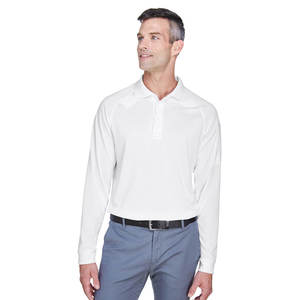 Vente en gros de polos en coton 180G à séchage rapide pour hommes, polos à manches longues pour hommes - Product Image 1