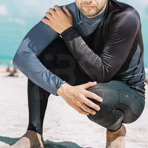 Rash Guard para hombre liso de la mejor calidad, diseño personalizado, su propia característica transpirable de manga larga Rush Guard - Product Image 6